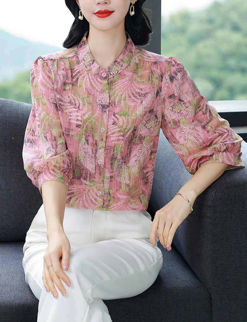 Botanical Print Blouse | Soft Romantic Summer Essential