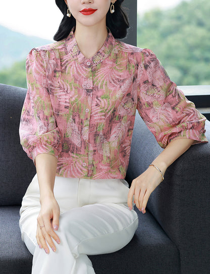 Botanical Print Blouse | Soft Romantic Summer Essential