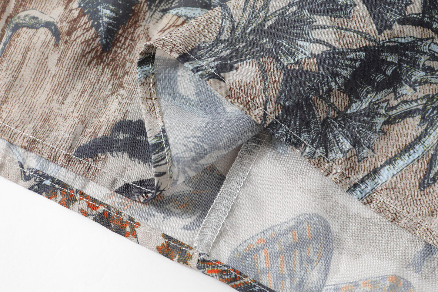 Women's Short Sleeves Print Pocket Button Midi Dress