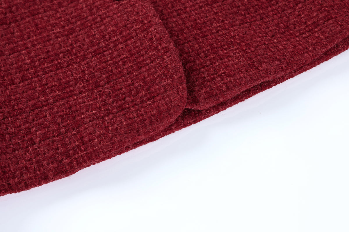 28692-Velvet Trim Tweed Jacket — Paris Café & London Autumn Style
