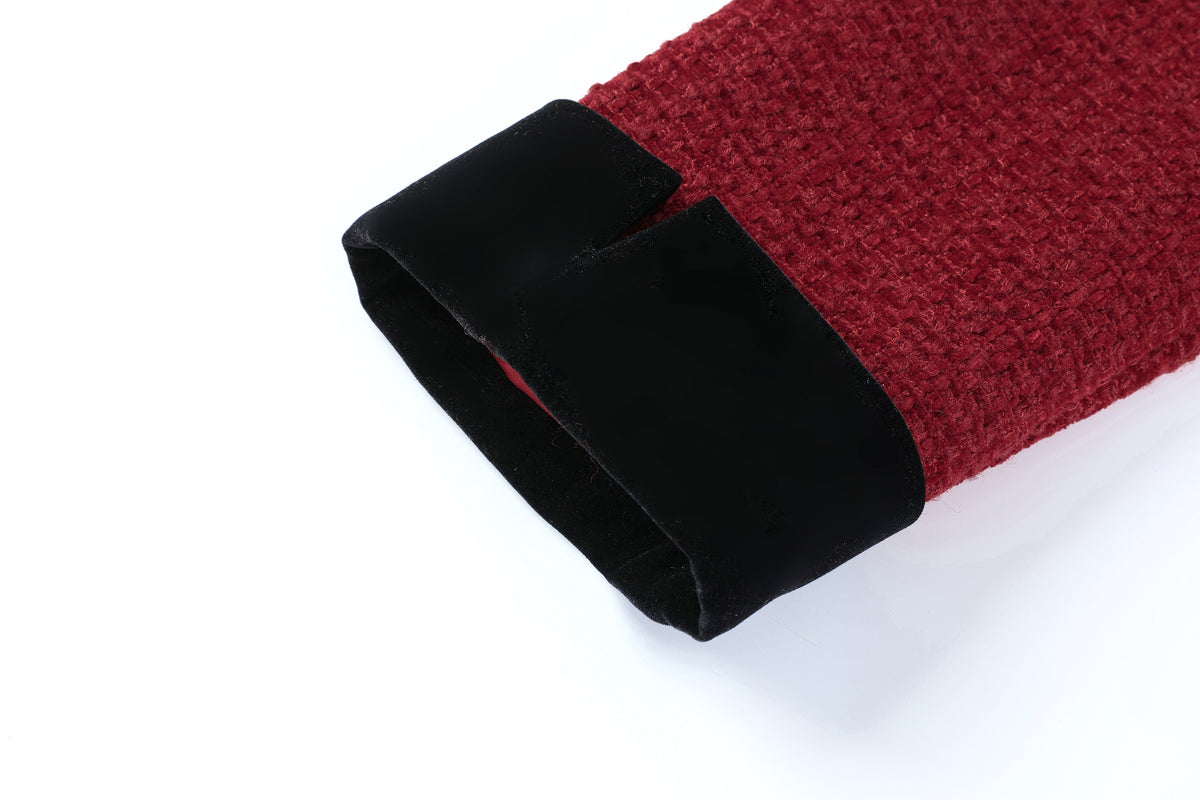 28692-Velvet Trim Tweed Jacket — Paris Café & London Autumn Style