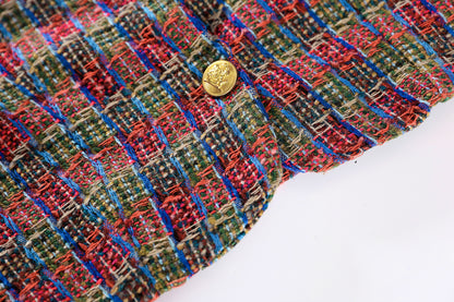 28689-Tweed & Velvet Cropped Jacket | LAI MENG FIVE CATS - LAI MENG FIVE CATS