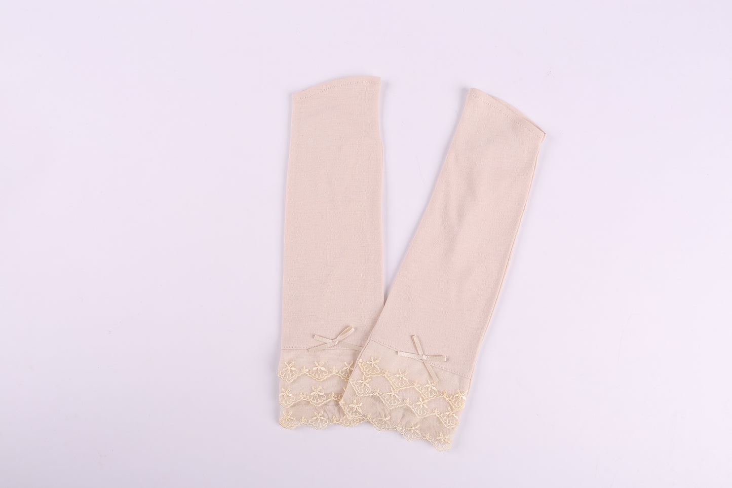 Women's Short Lace Gloves Fingerless Sunscreen Gloves
