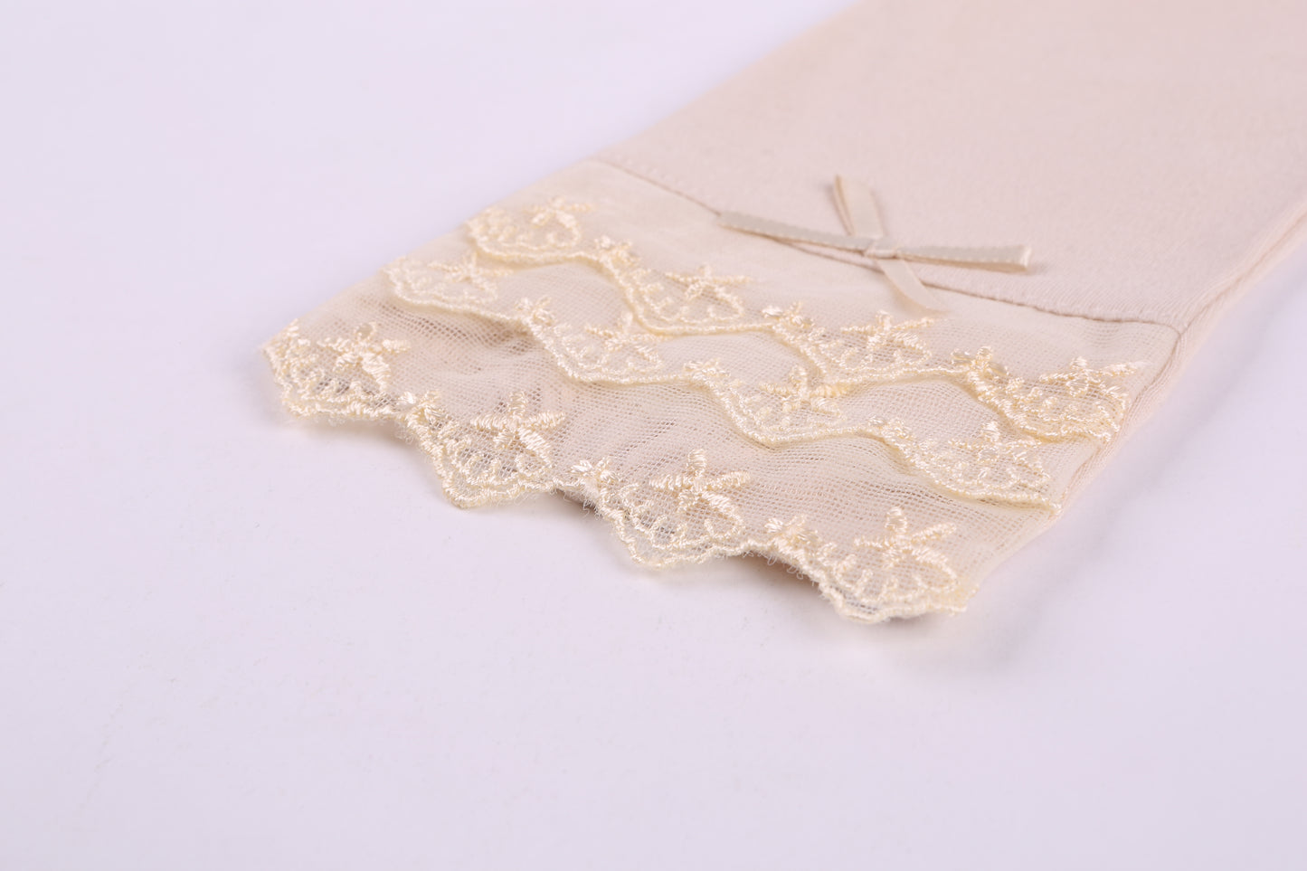 Women's Short Lace Gloves Fingerless Sunscreen Gloves