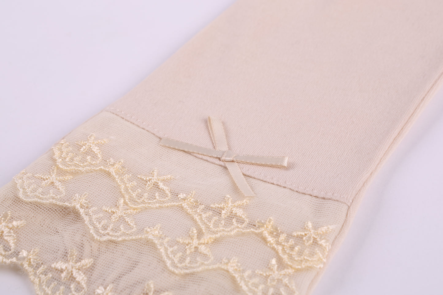 Women's Short Lace Gloves Fingerless Sunscreen Gloves