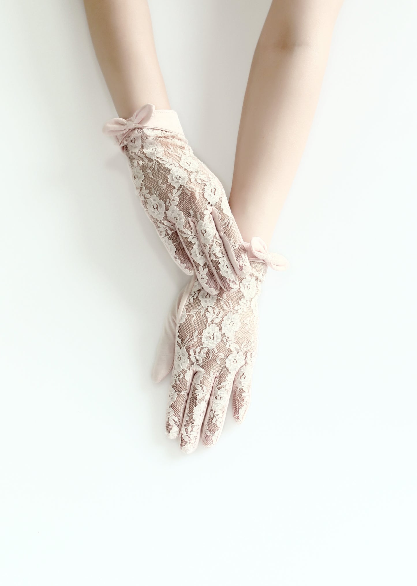 Lace Bow Gloves for Women Sun Uv Protection Gloves