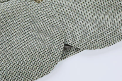 28691-Wool Blend Tweed Jacket — Parisian & London-Inspired Style