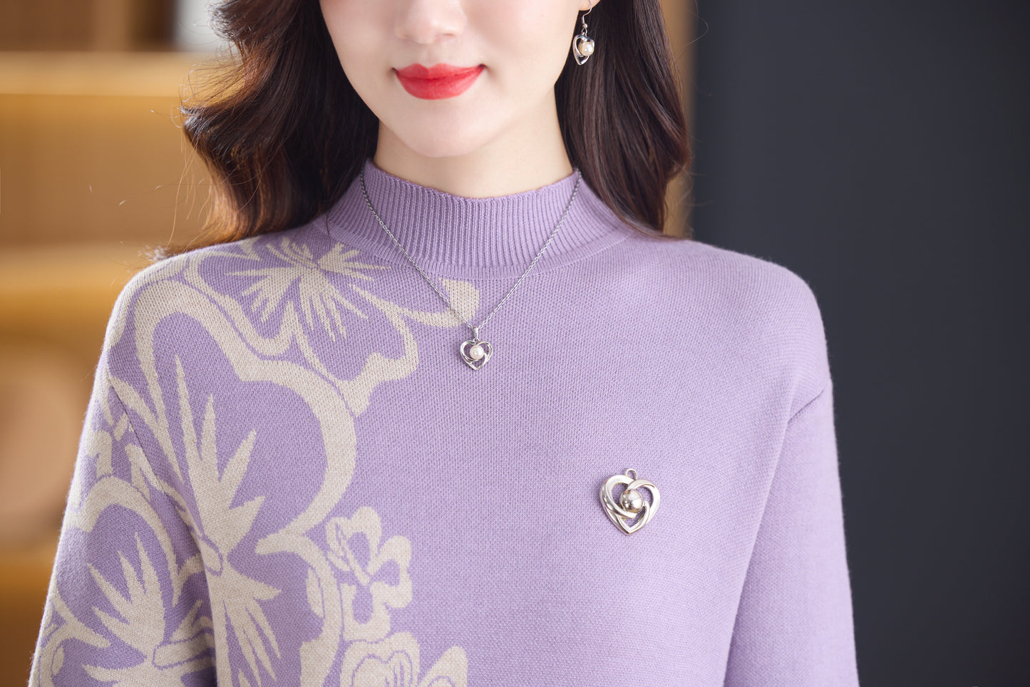 Women's Long Sleeve Stretch Sweater Knit Midi Dress