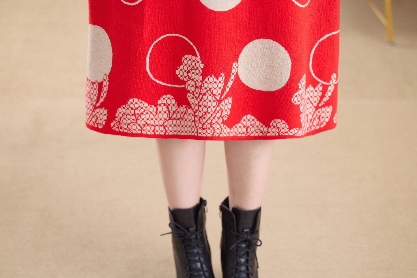 Women's Long Sleeve Stretch Sweater Knit Midi Dress