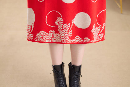 Women's Long Sleeve Stretch Sweater Knit Midi Dress