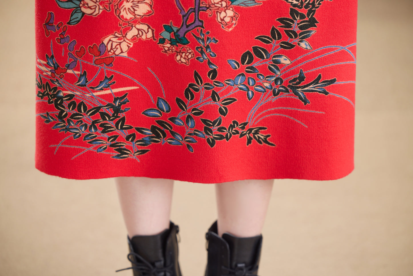 Women's Turtleneck Sweater Long Sleeve Red Dress