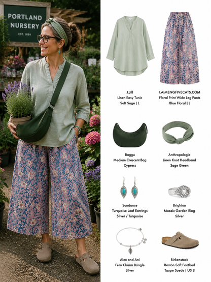 Floral Print Wide Leg Pants – Summer Comfort