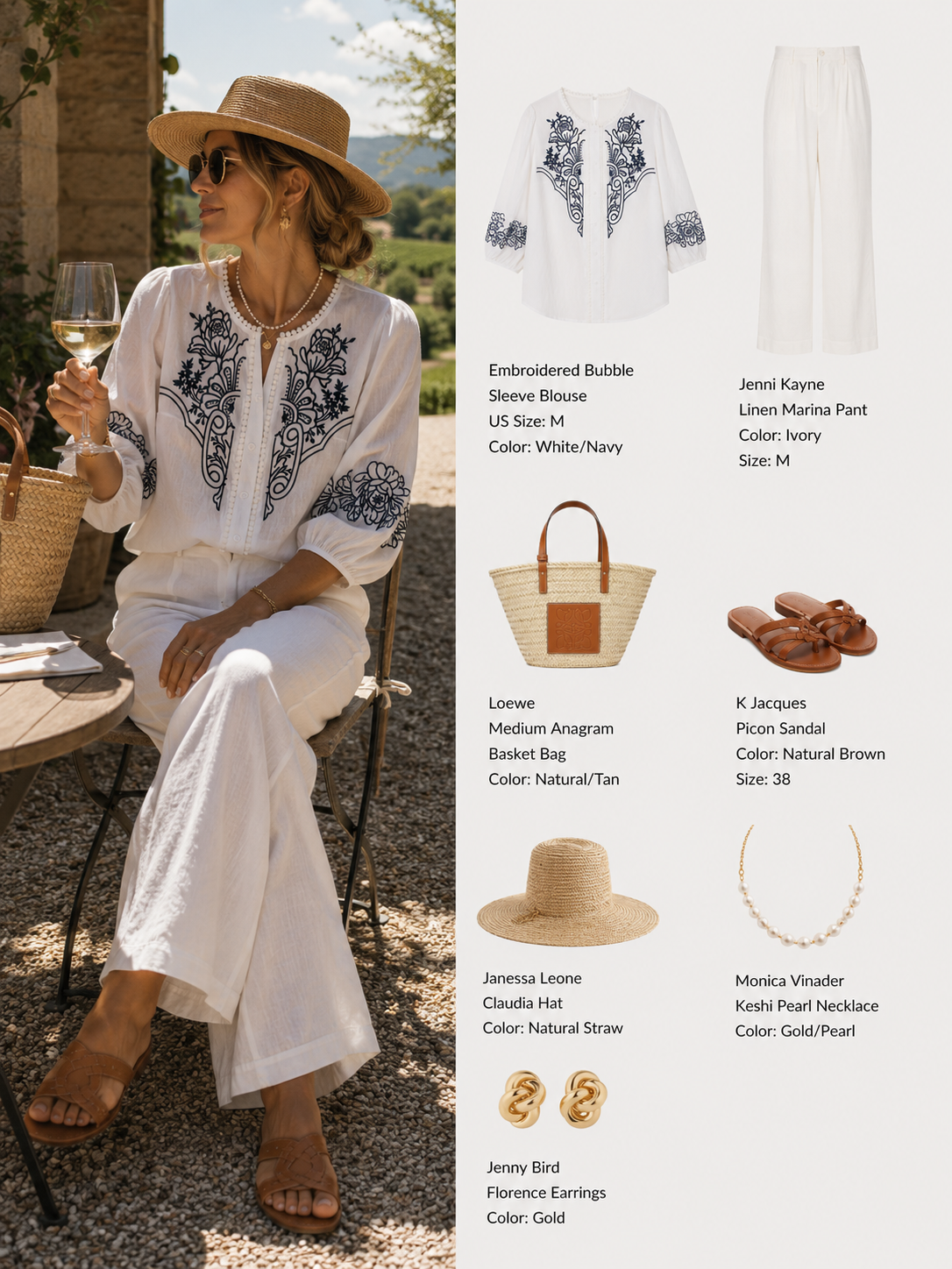 Casual Chic Boho Floral Embroidered 3/4 Sleeve Summer Blouse