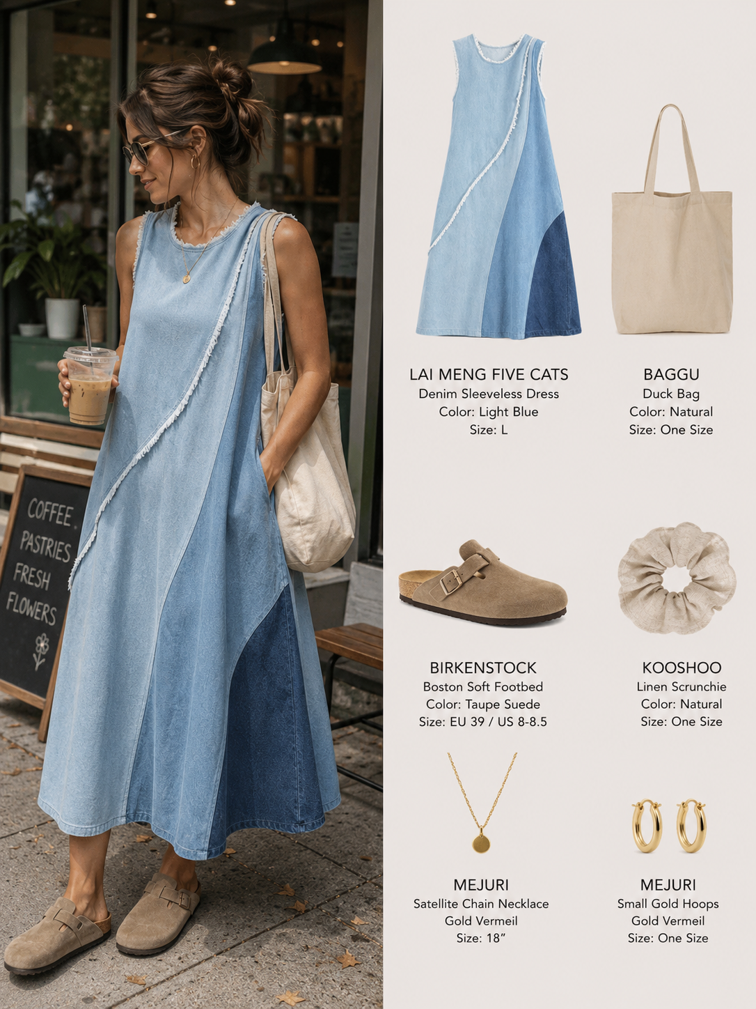 Women's Casual Sleeveless Denim Midi Dress Loose with Pockets