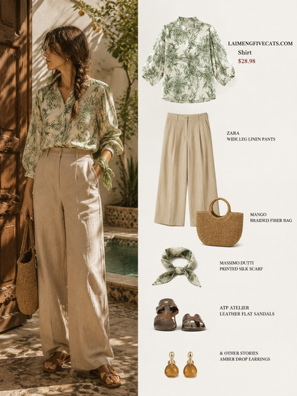 Summer Botanical Chrysanthemum Shirt