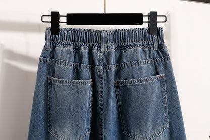 Women's 2026 Jeans Elastic Waist Wide Leg Denim