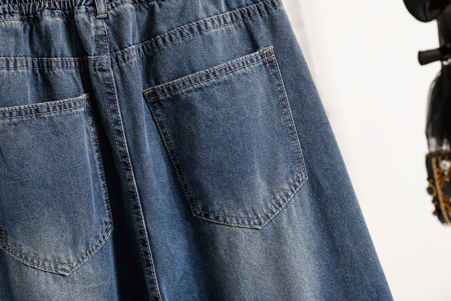 Women's 2026 Jeans Elastic Waist Wide Leg Denim