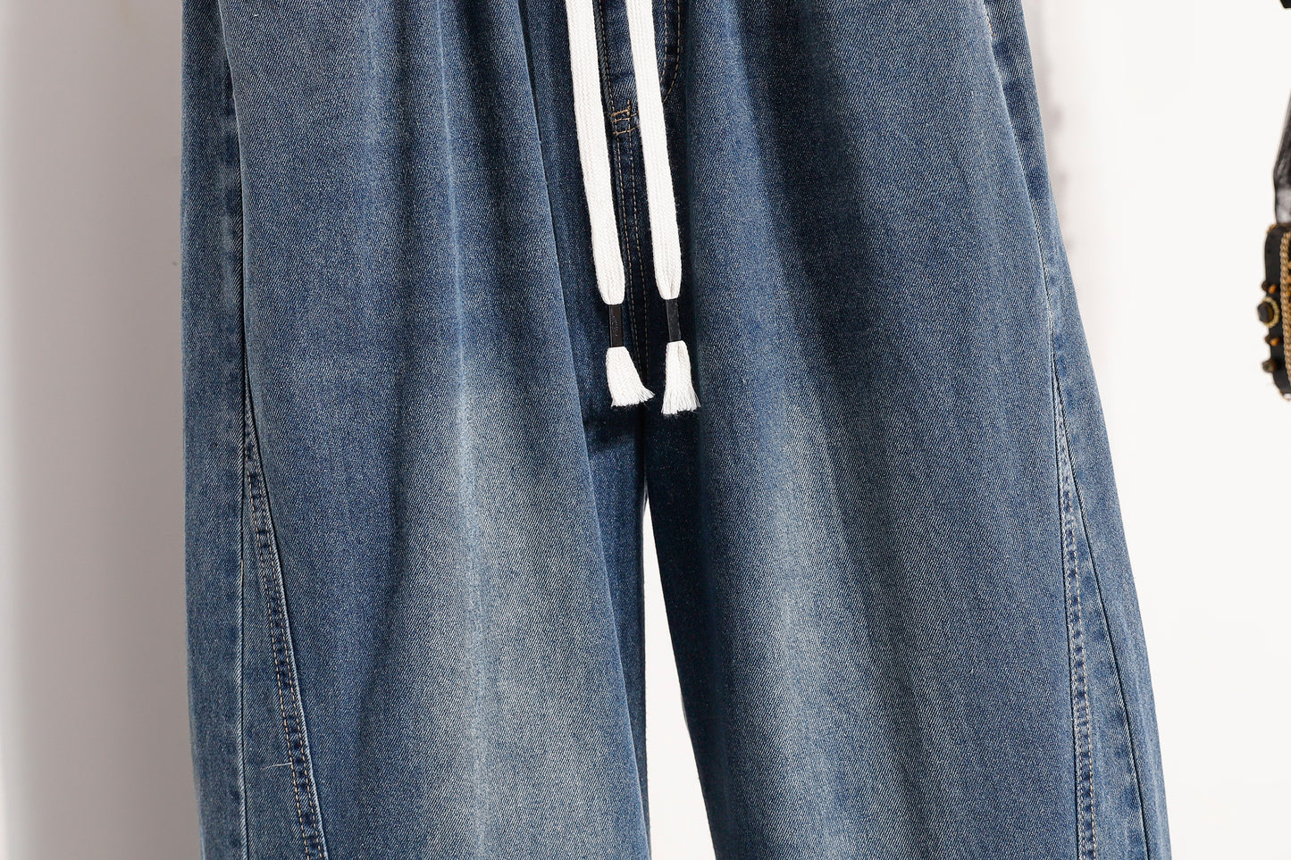 Women's 2026 Jeans Elastic Waist Wide Leg Denim