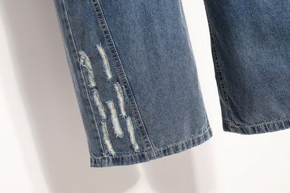 Women's 2026 Jeans Elastic Waist Wide Leg Denim