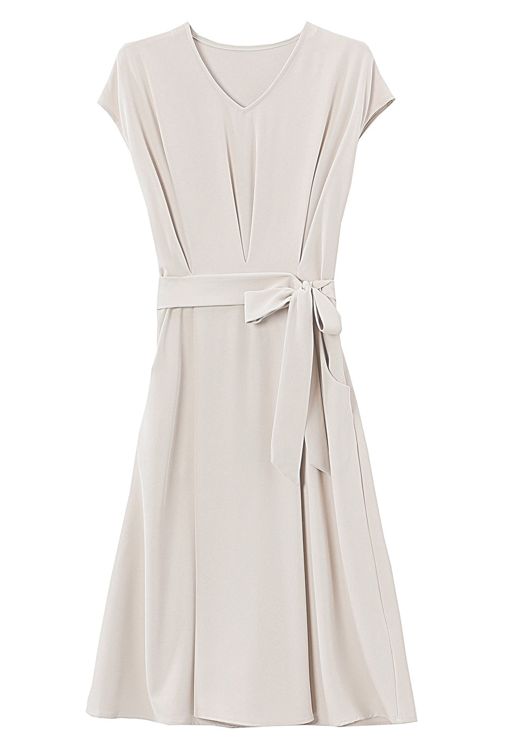 Relaxed Belted Midi Dress with Pockets