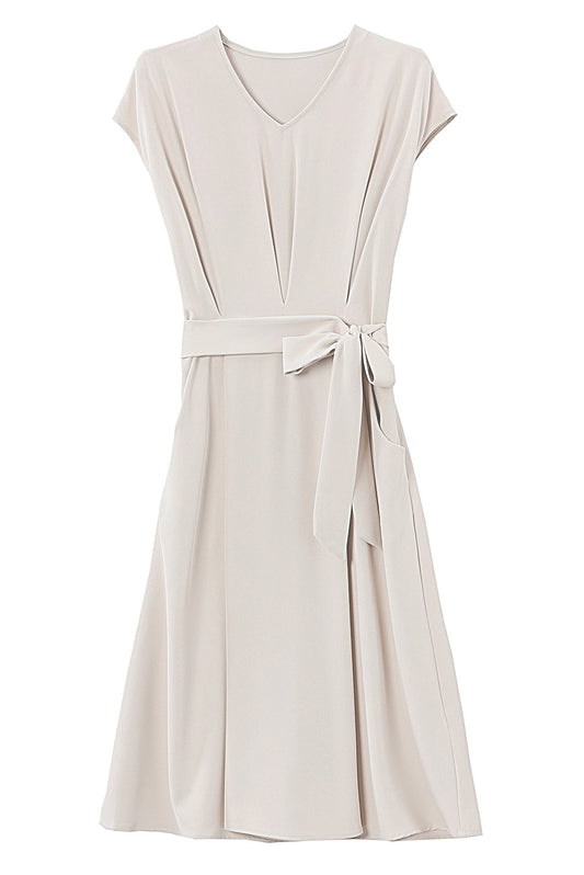 Relaxed Belted Midi Dress with Pockets