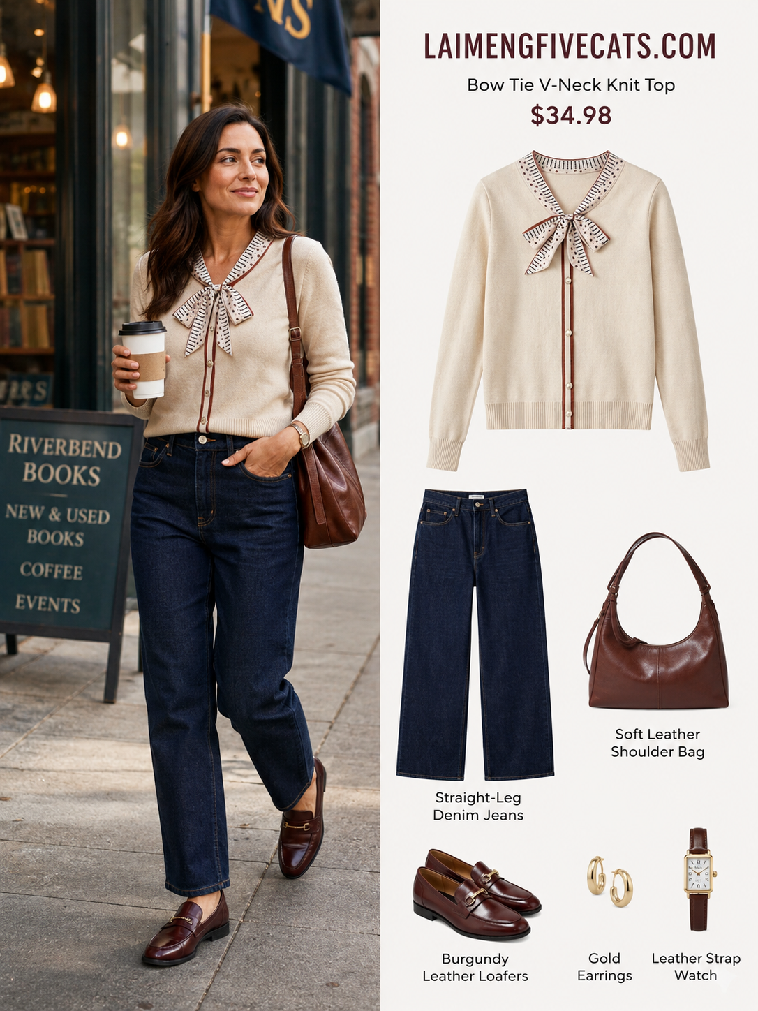 Early Fall Outfit for Women | Soft Lightweight Knit - LAI MENG FIVE CATS