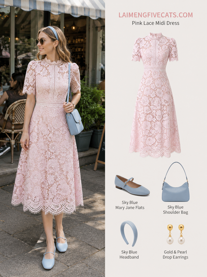 Lace Midi Dress | Timeless Evening Elegance