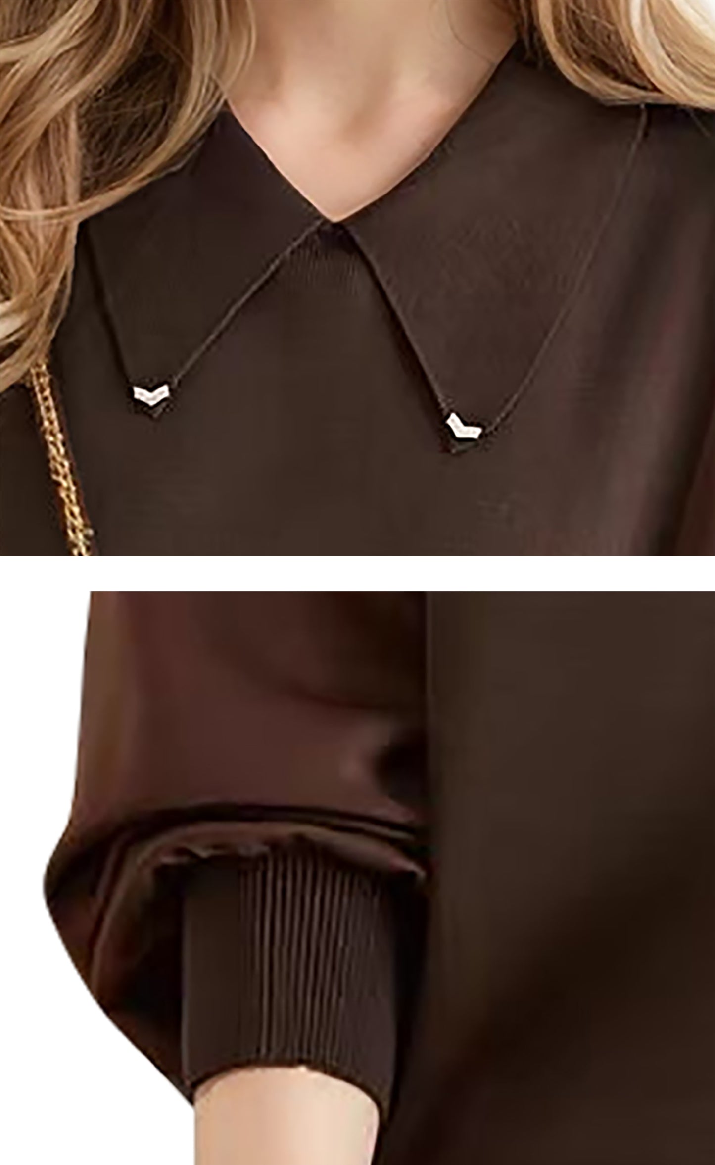 Long Sleeve Lapel Pullover Tops