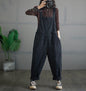 Front Zipper Button Fit Harem  Bib Overalls