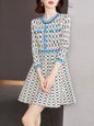 Women's Fall Casual Sweater Knit A-line Mini Dress