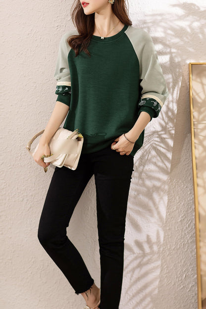 Women's 2023 Fall Casual Loose Pullover Blouse Tops