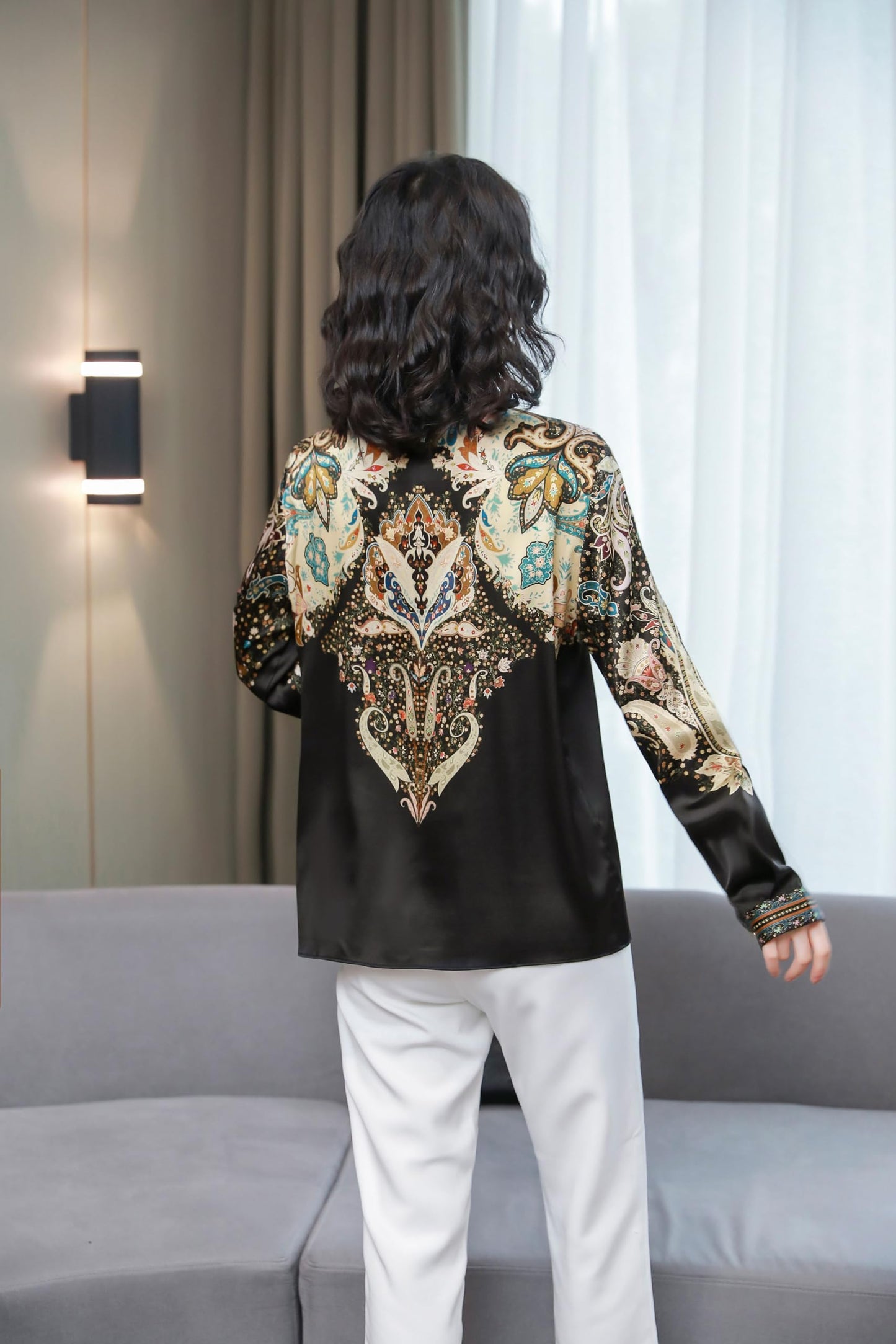 Women's Shirt Floral Print Button Blouse