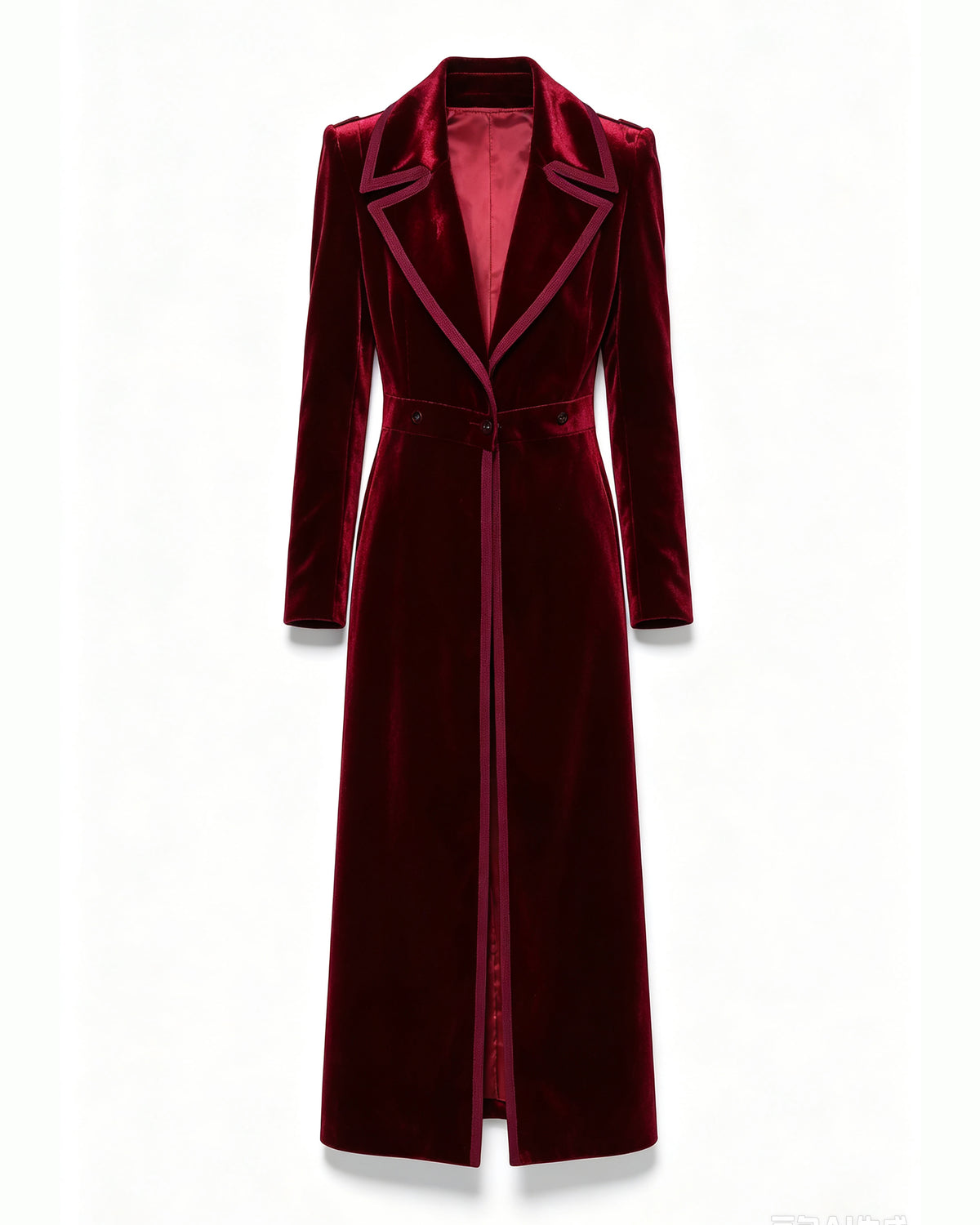 Women’s Long Velvet Coat – Burgundy & Navy | Elegant Fall & Winter Outerwear