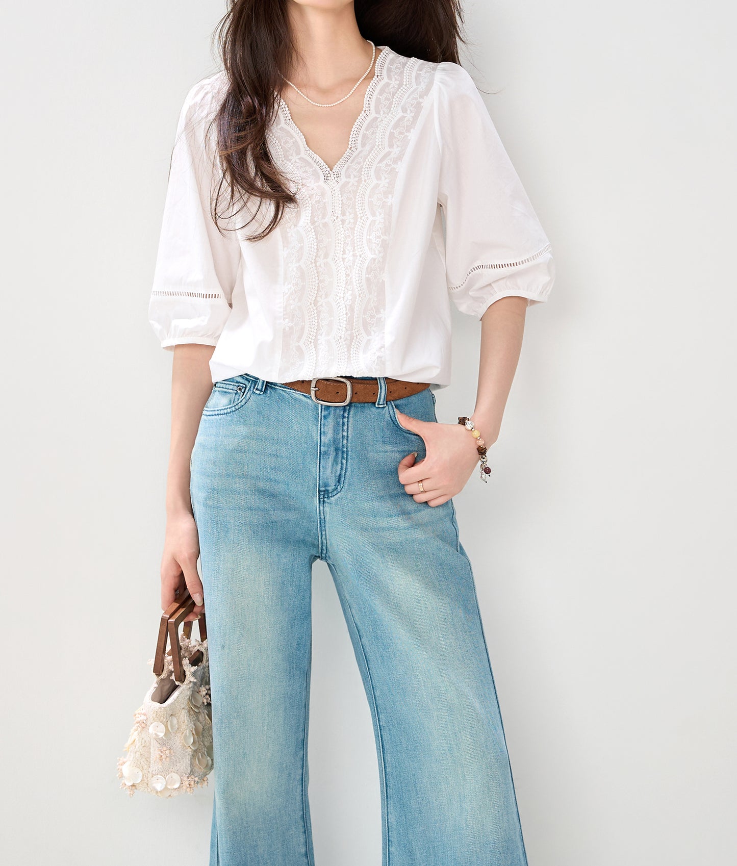Romantic Lace V-Neck Blouse | Weekend Escape Collection