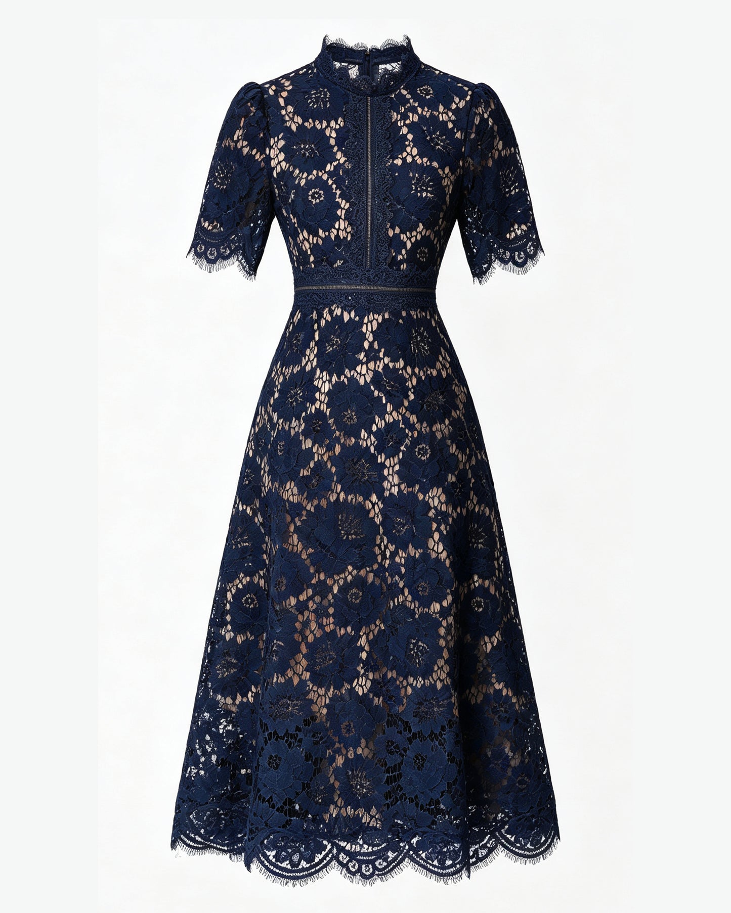 Elegant Lace Midi Dress |  Special Occasion Dress