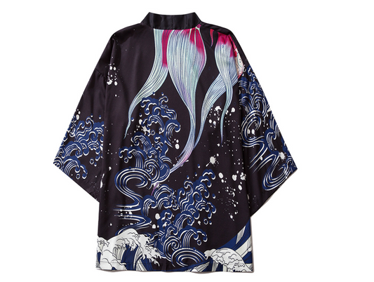 Sea and CloudJapanese kimono Cardigan - LAI MENG FIVE CATS