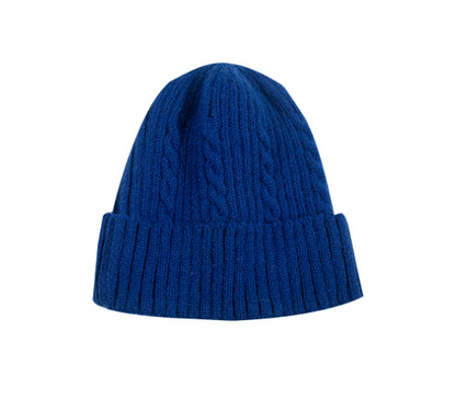 Winter Hat Twist Woven Beanie Knit Solid Color Snow Cap - LAI MENG FIVE CATS