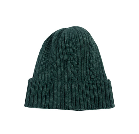 Winter Hat Twist Woven Beanie Knit Solid Color Snow Cap - LAI MENG FIVE CATS