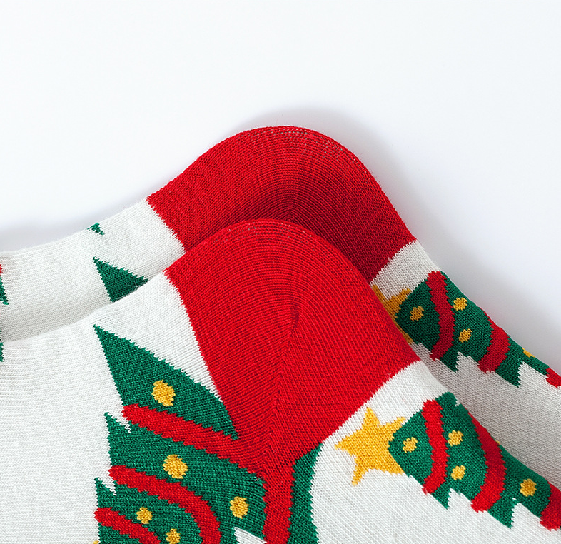 Christmas Cotton Socks (a set of five pairs) - LAI MENG FIVE CATS