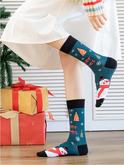 Christmas Cotton Socks (a set of five pairs) - LAI MENG FIVE CATS
