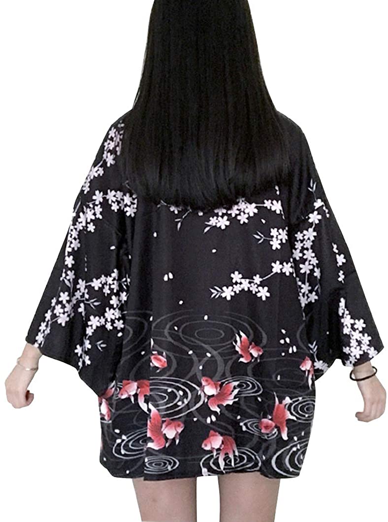 Traditional Ink Painting Style Kimono Cardigan - LAI MENG FIVE CATS
