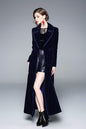 Long Velvet Coat Retro Outwear Dresses - LAI MENG FIVE CATS