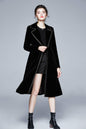 Long Velvet Coat Retro Outwear Dresses - LAI MENG FIVE CATS