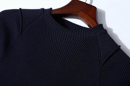 Round neck 2 in 1 Elegant Pattern stitching A Line Midi Dress